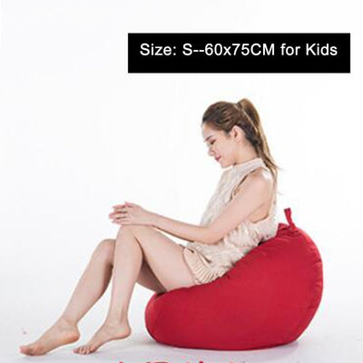Bean Bag Sofa Cover Lounger Chair Sofa Ottoman Seat Living Room Furniture Without Filler Beanbag Bed Pouf Puff Couch Lazy Tatami