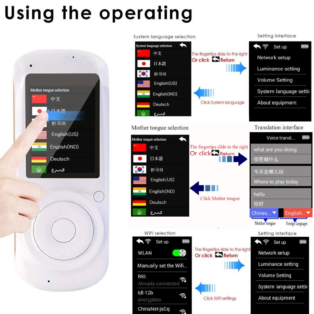 76 Languages Wifi Voice translator