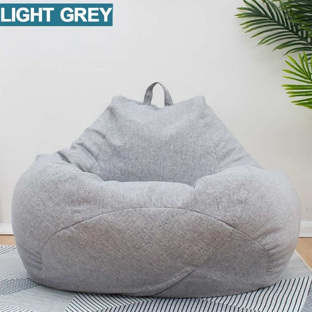 Lazy BeanBag Sofas Cover Chairs without Filler Linen Cloth Lounger Seat Bean Bag Pouf Puff Couch Tatami Living Room Furniture