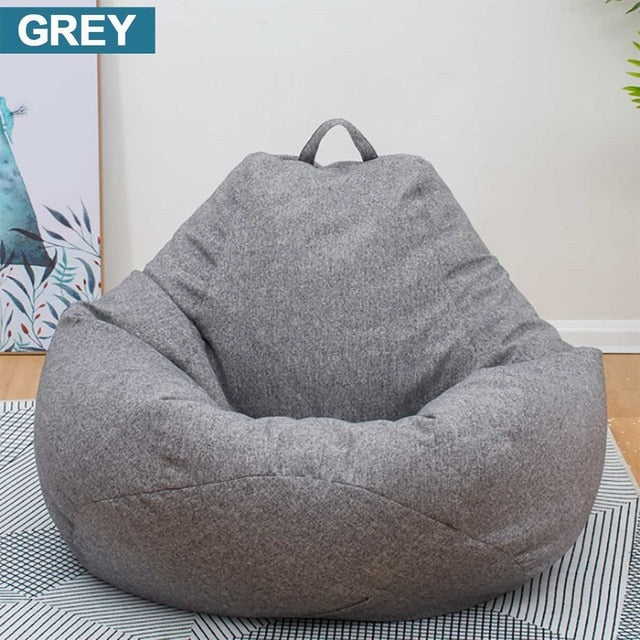 Lazy BeanBag Sofas Cover Chairs without Filler Linen Cloth Lounger Seat Bean Bag Pouf Puff Couch Tatami Living Room Furniture