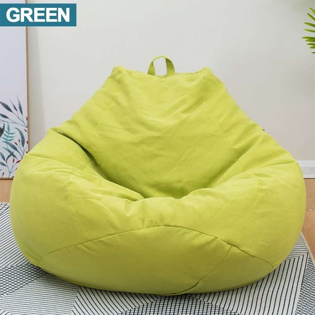 Lazy BeanBag Sofas Cover Chairs without Filler Linen Cloth Lounger Seat Bean Bag Pouf Puff Couch Tatami Living Room Furniture