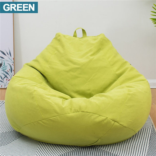 Bean Bag Sofa Signle Chair Cover Lounger Sofa Ottoman Seat Room Furniture Without Filler Beanbag Bed Pouf Puff Couch Lazy Tatami