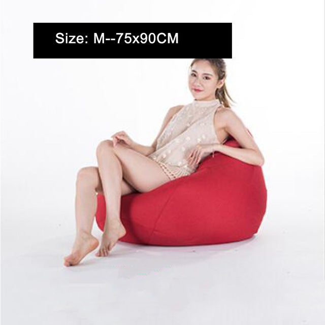 Bean Bag Sofa Cover Lounger Chair Sofa Ottoman Seat Living Room Furniture Without Filler Beanbag Bed Pouf Puff Couch Lazy Tatami