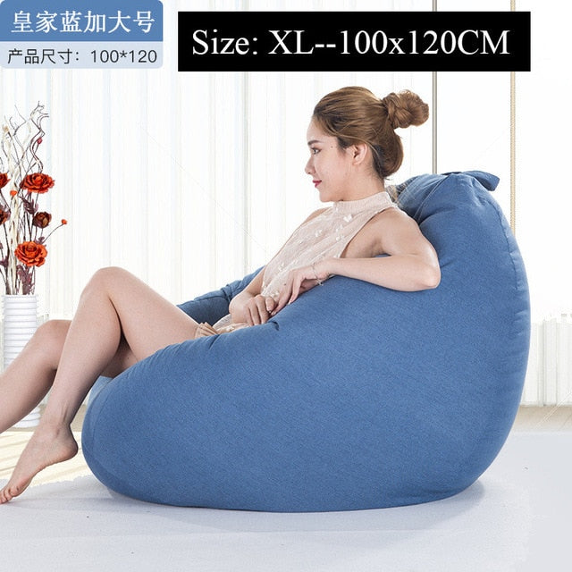 PV Velvet Soft Lounger Seat Bean Bag Puff Lazy BeanBag Sofas Cover without  Filler Home Use Comfortable Couch Covers XF1034-7