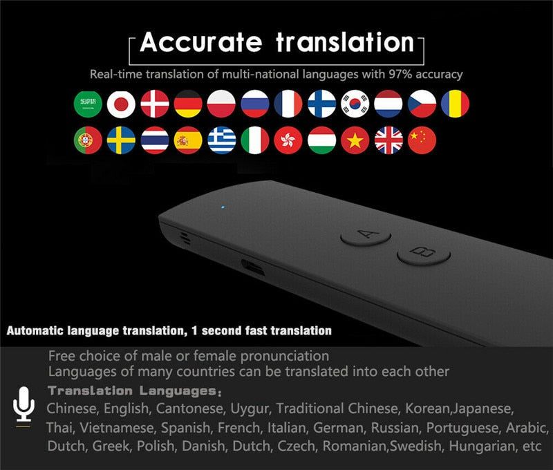 Wireless Smart Portable Voice Translator